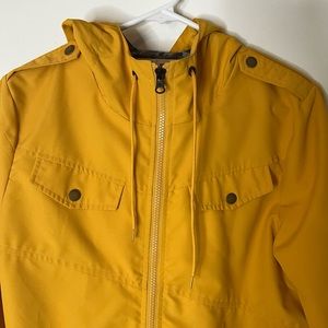 Women’s VOLCOM Mustard Yellow Hooded Scout Jacket EUC Medium